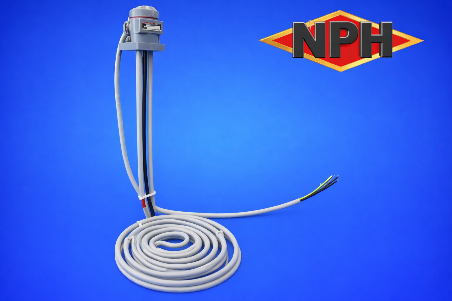 Over-the-Side Teflon (PTFE) Immersion Heater with Horizontal Spiral